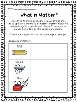 What Is Matter Worksheet / 32 Three States Of Matter Worksheet Answers
