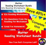 Matter Complete Unit Reading Worksheet Bundle **Editable**