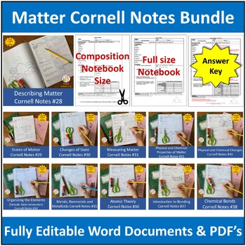 Preview of Matter Cornell Note Bundle #28-45