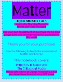 Matter Digital Notebook and Assessment-1 Full Week-NO PREP