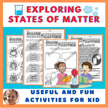 Preview of States of Matter: Properties and Classifying Matter worksheets 2nd grade