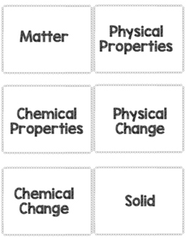 Matter Flash Cards Activity by Smith Science and Lit | TPT