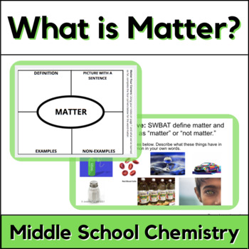 Preview of Matter - Google Slide Deck - Guided Notes- Card Sort Activity - Scaffolded