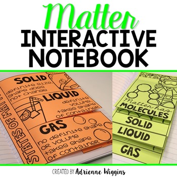 Preview of Matter Interactive Notebook