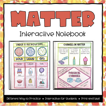 Preview of Matter Interactive Notebook - Second Grade