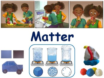 Preview of Matter Lesson & Flashcards - task cards, study guide, 2023-2024