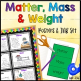 Matter Mass Weight Poster and Interactive Notebook INB Set