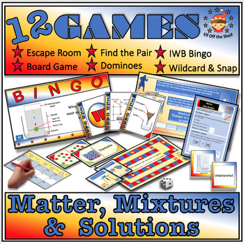 Preview of Matter, Mixtures, Solutions and Separating Mixtures - 12 Game Compendium