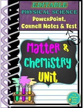 Preview of Matter & Periodic Table Editable Notes & Slides | Physical Science Middle School