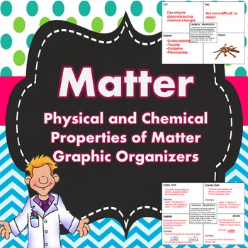 Preview of Matter: Physical and Chemical Properties Graphic Organizer