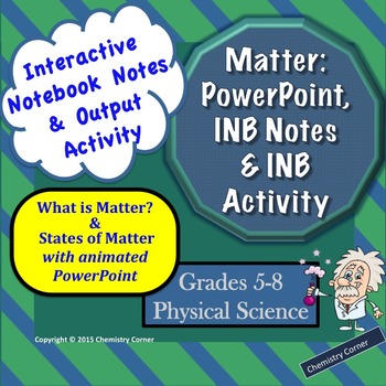 Preview of States of Matter PowerPoint with INB Notes & Acitivity