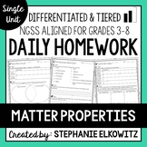 Matter Properties Homework | Printable & Digital