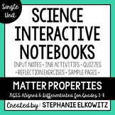 Matter Properties Interactive Notebook Unit | Editable Notes