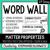 Matter Properties Word Wall | Science Vocabulary