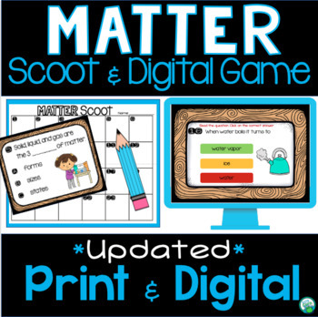 Preview of Matter Task Cards, Scoot, and Digital Game