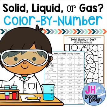 Preview of Matter: Solid Liquid Gas: Color-By-Number