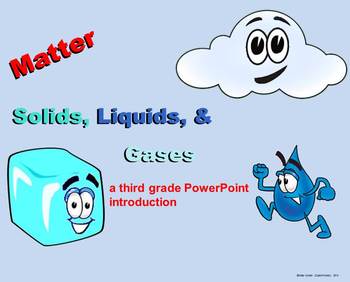 Preview of Matter - Solids, Liquids, and Gases - A Third Grade PowerPoint Introduction