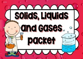 Preview of Matter - Solids, Liquids and Gases Packet