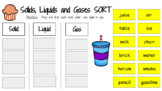 Matter Sort - Solids, Liquids and Gases - Google Slides