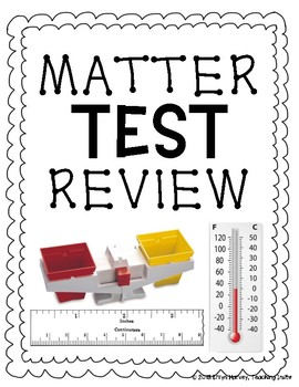 Preview of Matter Test Review FREEBIE