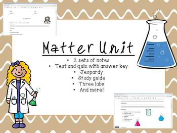 Preview of Matter Unit