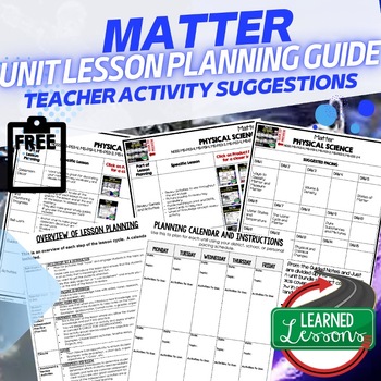 Preview of Matter Lesson Plan Suggestions Physical Science Lesson Plans