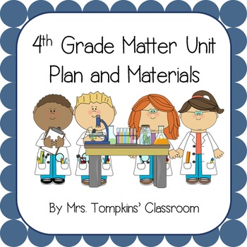 Preview of Matter Unit Plan for 4th Grade