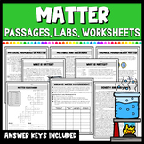 Matter Unit | Reading Passages, Activity Labs, and Worksheets