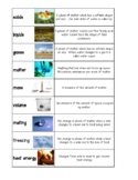 Matter Vocabulary Cards - Science - Solids, Liquids and Gases