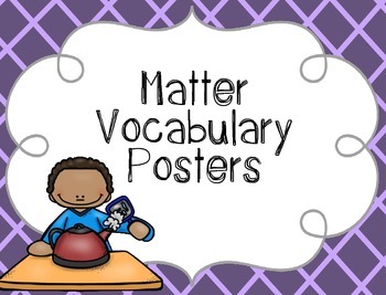 Preview of Matter Vocabulary Posters {Word Wall Printable}