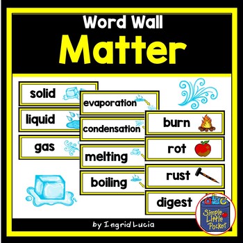 Preview of Matter  Vocabulary Word Wall