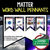 Matter Word Wall Pennants (Physical Science Word Wall)