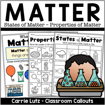 Preview of Matter Worksheets - First Grade Science