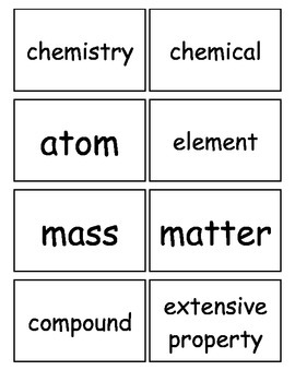 Preview of Matter and Change Chapter Flashcards, High School Chemistry