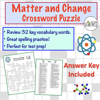 Matter and Change Crossword... by Amy Brown Science | Teachers Pay Teachers