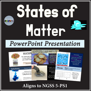 Preview of Classifying Matter and States of Matter PowerPoint 5th Grade NGSS 5-PS1-1