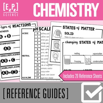 Preview of Matter and Chemistry Science Anchor Charts | Posters | Reference Guides