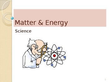 Preview of Matter and Energy