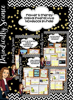 Preview of 5th Grade Matter, Force and Energy Digital Interactive Notebook- HyperDoc Bundle