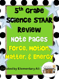 Matter and Energy + Force, Motion, and Energy Review Activ