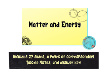 Preview of Matter and Energy Lesson and Doodle Notes Bundle