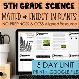 Matter and Energy Plants No Prep Science Packet | 5th Scie