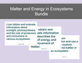 Matter and Energy in Ecosystems  Bundle Middle School Science