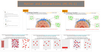 Preview of Matter and Interactions (MS-PS1) Unit, Contains PE's 1-1, 1-2, 1-3, 1-4, 1-5