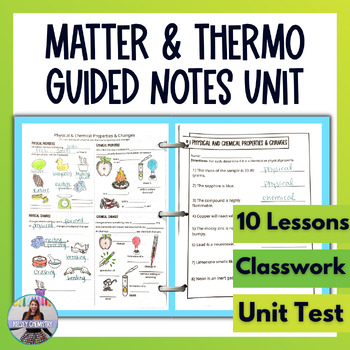 Preview of Matter and Thermodynamic Guided Notes Unit Bundle