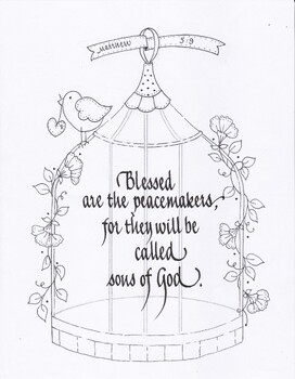 Preview of Matthew 5:9  'BLESSED are the Peacemakers...'  BIRDCAGE