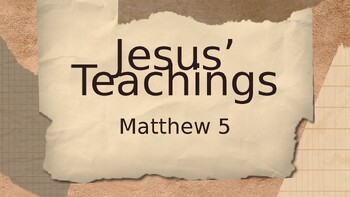 Preview of Matthew 5 Slides