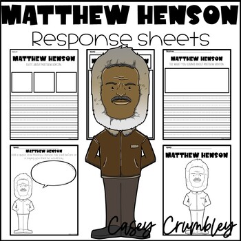Preview of Matthew Henson Black History Response Writing Coloring Drawing Sheets