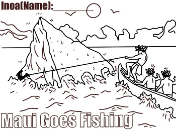 Preview of Maui Fishes up the Islands COLORING SHEET