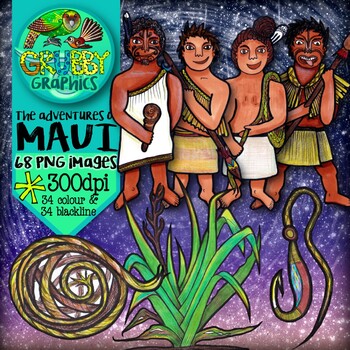 Maui's Adventures {Clip Art} by Green Grubs | Teachers Pay Teachers